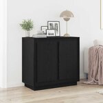 vidaXL Buffet moderne Chêne noir 80 x 34 x 75 cm Bois d'ingénierie