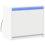 vidaXL Buffet avec LED blanc 72x34x61 cm bois d'ingénierie