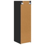 vidaXL Meuble TV mural 2 Pièces Noir 30 x 31 x 100 cm Bois d'ingénierie