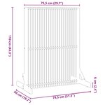 vidaXL Écran de confidentialité Marron 79.5 x 50 x 110 cm