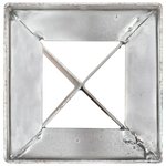 vidaXL Piquets au sol 6 Pièces Argenté 10x10x91 cm Acier galvanisé