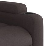vidaXL Fauteuil inclinable marron foncé tissu