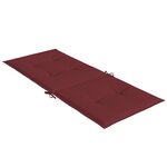 vidaXL Coussins de chaise dossier haut lot de 2 rouge bordeaux mélangé