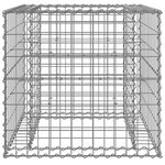 vidaXL Panier de gabions argenté 70x70x65 cm fer galvanisé