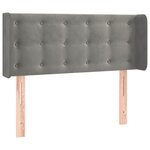 vidaXL Tête de lit à LED Gris clair 93x16x78/88 cm Velours