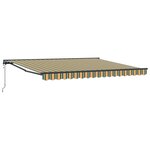 vidaXL Store Rétractable Automatique avec LED Vert et Blanc 400x350 cm