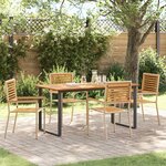 vidaXL Ensemble de salle à manger pour jardin 5 Pièces Beige