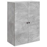 vidaXL Armoire Murale Gris béton 66 x 34 5 x 90 cm Bois d'ingénierie