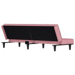 vidaXL Canapé-lit rose velours