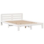vidaXL Lit bibliothèque sans matelas blanc 140x200 cm bois pin massif