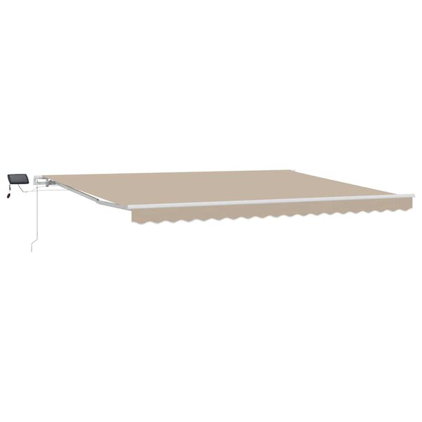 vidaXL Auvent Rétractable Beige 450 × 300 cm Tissu et acier