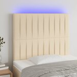 vidaXL Tête de lit à LED Crème 80x5x118/128 cm Tissu