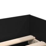 vidaXL Cadre de lit avec tiroirs sans matelas noir 100x200 cm