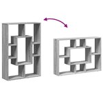 vidaXL Bibliothèque sonoma gris 63x20x90 cm bois d'ingénierie