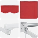 vidaXL Store rétractable manuel avec LEDs Rouge et Blanc 3 5 x 2 5 m