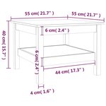 vidaXL Table basse Noir 55x55x40 cm Bois massif de pin