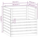 vidaXL Composteur Marron miel 80x80x78 cm Bois massif de pin