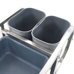 vidaXL Chariot de cuisine avec récipients en plastique 82x43 5x93 cm