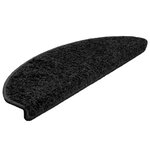 vidaXL Tapis d'escalier 30 pièces 65 x 21 x 4 cm Noir Demi-rond Grand