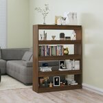 vidaXL Bibliothèque/Séparateur de pièce chêne marron 100x30x135 cm