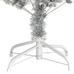 vidaXL Sapin de Noël artificiel avec support argenté 120 cm PET