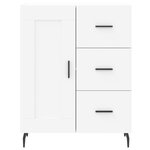 vidaXL Buffet haut Blanc 69 5x34x180 cm Bois d'ingénierie