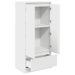 vidaXL Armoire avec tiroir blanc 55 5x34x119 5 cm bois d'ingénierie