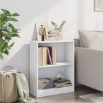 vidaXL Bibliothèque Blanc 60x24x76 cm Bois d'ingénierie