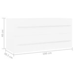 vidaXL Armoire d'évier Blanc 100x38 5x48 cm Bois d’ingénierie