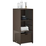 vidaXL Armoire de rangement jardin marron 50x55x115 cm résine tressée