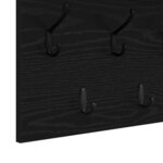 vidaXL Porte-manteau mural avec étagère Chêne noir 60 x 40 x 12 cm