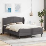 vidaXL Cadre de lit avec tête de lit Gris 160 x 200 cm Simili cuir