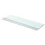 vidaXL Panneaux d'étagère 2 Pièces Verre Transparent 80 x 20 cm