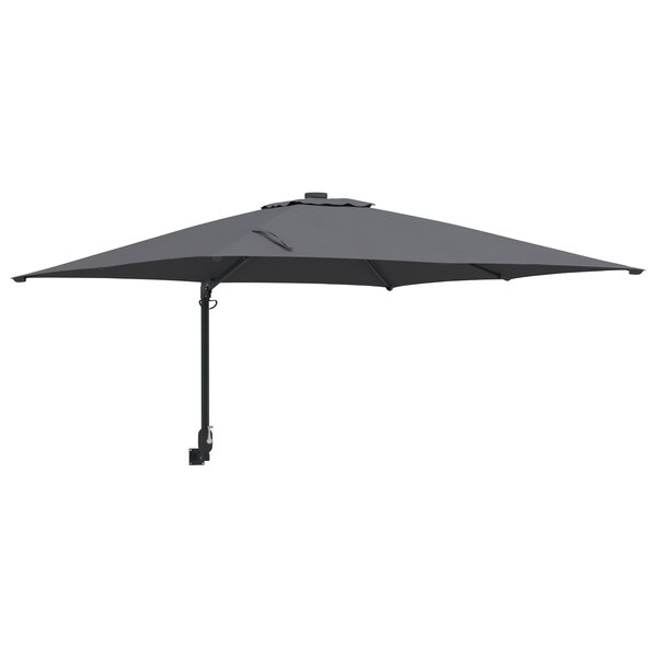 vidaXL Parasol d'extérieur Anthracite Polyester  Acier revêtu de poudre
