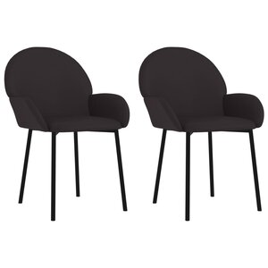 vidaXL Chaises à manger lot de 2 noir similicuir