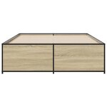 vidaXL Cadre de lit sans matelas chêne sonoma 135x190 cm
