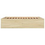 vidaXL Cadre de lit sans matelas chêne sonoma 150x200 cm