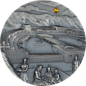 Pièce de monnaie en Argent 10 Dollars g 62.2 (2 oz) Millésime 2024 Equinox and Solstice SUN DAGGER