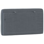vidaXL Coussin de tête de lit gris foncé 80 cm velours