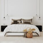 vidaXL Tables de chevet 2 Pièces avec tiroir Noir