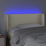 vidaXL Tête de lit à LED Crème 83x16x78/88 cm Similicuir