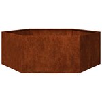 vidaXL Jardinière Rouillé 138x120x45 cm Acier corten