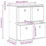 vidaXL Buffet Chêne Sonoma 59 5 x 27 x 57 cm