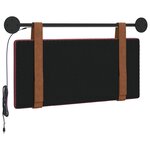 vidaXL Tête de lit suspendue Avec lumière LED Bordeaux PU antique