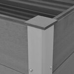 vidaXL Lit surélevé de jardin WPC 150x50x91 cm Gris
