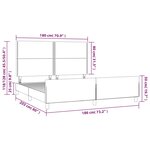 vidaXL Cadre de lit avec tête de lit Cappuccino 180x200 cm Similicuir
