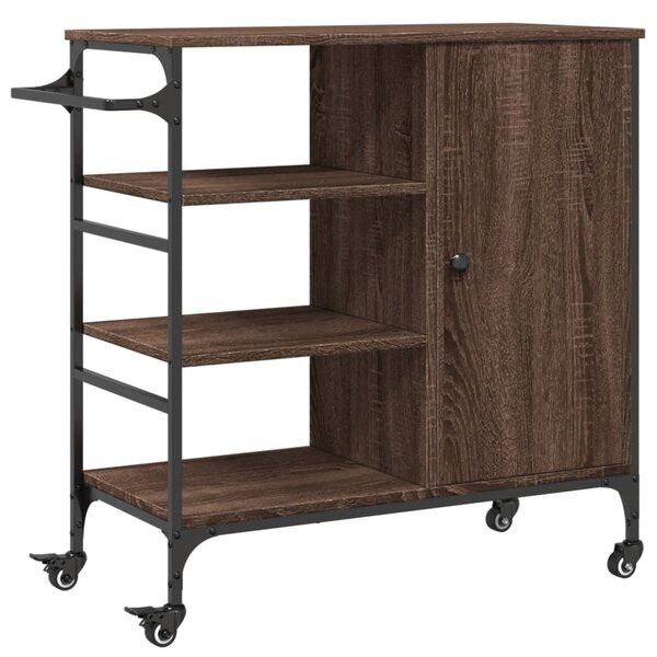 vidaXL Chariot de cuisine chêne marron bois d'ingénierie