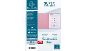 Paquet de 100 sous-chemises SUPER 60g 22x31cm Rose EXACOMPTA