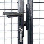 vidaXL Portail en maille Acier galvanisé 289x100 cm Gris