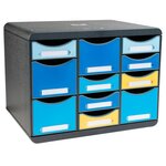 Moule De Classement Storebox Multi 11 Tiroirs Bee Blue - Couleurs Assorties - Exacompta